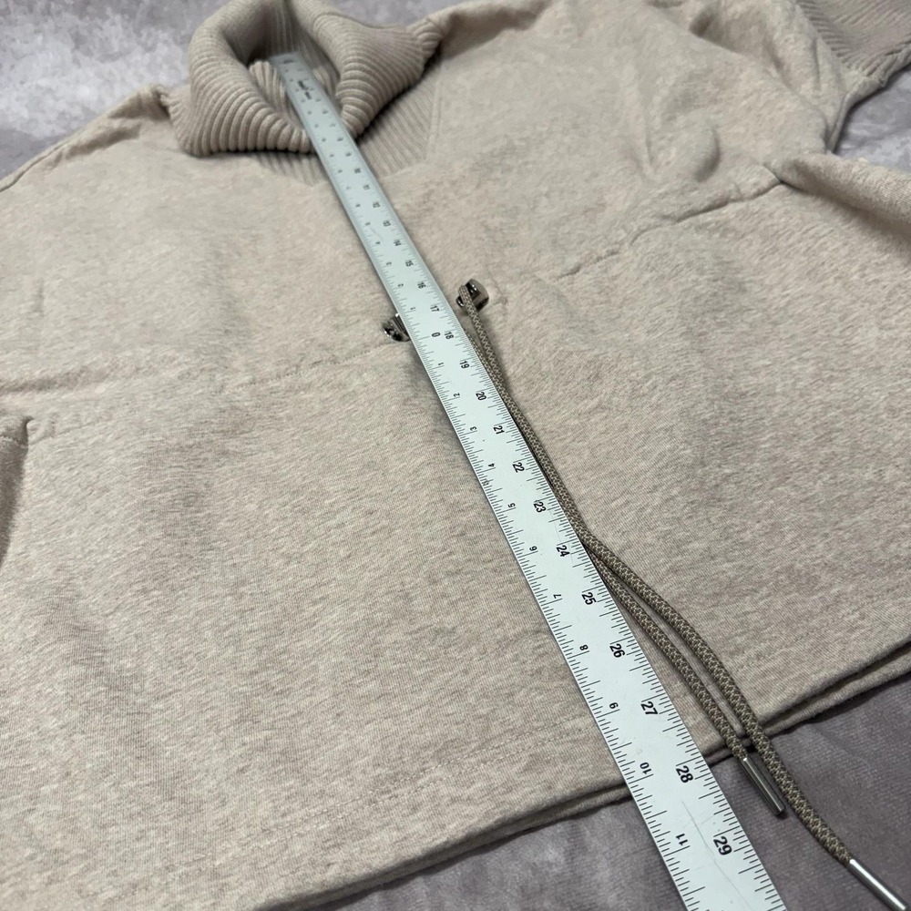 Varley Sweatshirt Women X-Large Beige Cavello Longline Fleece Turtleneck‎ Soft - Picture 10 of 13
